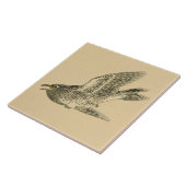 Cuckoo (japanische Kunst) (von Kono Bairei) Fliese (Seite)