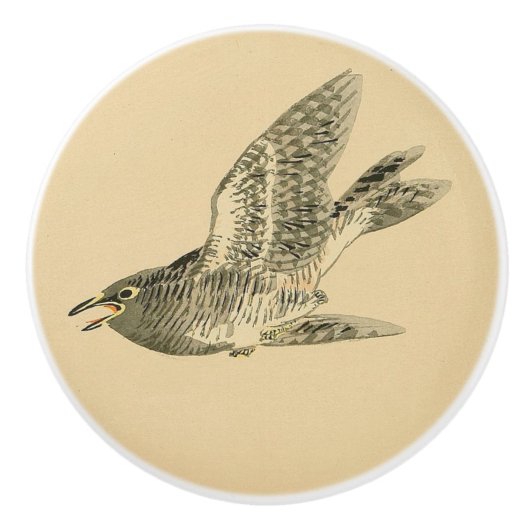 Cuckoo (japanische Kunst) (von Kono Bairei) Keramikknauf (Vorderseite)