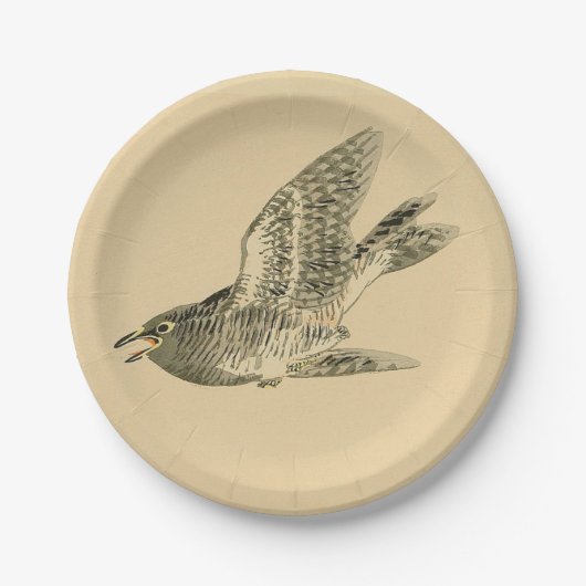 Cuckoo (japanische Kunst) (von Kono Bairei) Pappteller (Vorderseite)