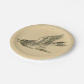 Cuckoo (japanische Kunst) (von Kono Bairei) Pappteller (Schrägansicht)