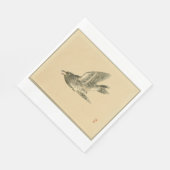 Cuckoo (japanische Kunst) (von Kono Bairei) Serviette (Ecke)