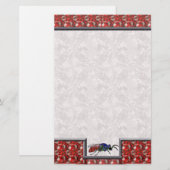 Cuckoo Wasp Red Briefpapier (Vorne/Hinten)