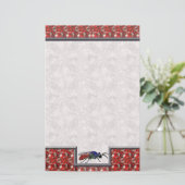 Cuckoo Wasp Red Briefpapier (Stehend Vorderseite)