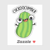 Cuckoocumber Funny Veggie Cucumber Pub Aufkleber (Blatt)