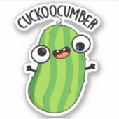 Cuckoocumber Funny Veggie Cucumber Pub Aufkleber (Vorderseite)