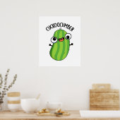 Cuckoocumber Funny Veggie Cucumber Pub Poster (Küche)