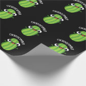 Cuckoocumber Funny Veggie Cucumber Pun Dark BG Geschenkpapier (Ecke)