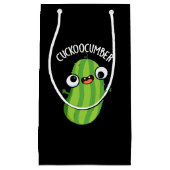 Cuckoocumber Funny Veggie Cucumber Pun Dark BG Kleine Geschenktüte (Vorderseite)