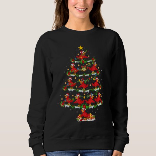 Cuckoos Bird Xmas Lights Cuckoos Christmas Tree Sweatshirt (Vorderseite)