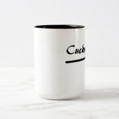 Cucky Cuckold Zweifarbige Tasse (Mittel)