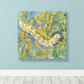 Cucullia Absinthii Wormwood Raupe Leinwanddruck (Insitu (Holzboden))