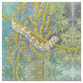 Cucullia Absinthii Wormwood Raupe Stoff (Nahaufnahme)