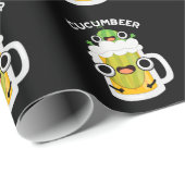 Cucum beer Funny Beer Pun Dark BG Geschenkpapier (Rolleneckpunkt)