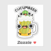 Cucum bier Funny Beer Pun Aufkleber (Blatt)