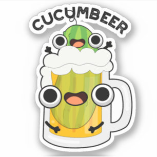 Cucum bier Funny Beer Pun Aufkleber