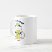 Cucum bier Funny Beer Pun Kaffeetasse (Vorderseite Links)
