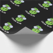 Cucum blur Funny Veggie Cucumber Pun Dark BG Geschenkpapier (Ecke)