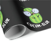 Cucum blur Funny Veggie Cucumber Pun Dark BG Geschenkpapier (Rolleneckpunkt)
