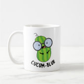 Cucum-blur Funny Veggie Cucumber Pun Kaffeetasse (Links)