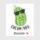 Cucum-bro Funny Veggie Cucumber Pun Aufkleber (Blatt)