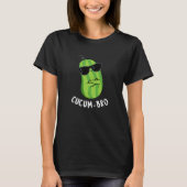 Cucum bro Funny Veggie Cucumber Pun Dark BG T-Shirt (Vorderseite)