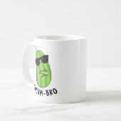 Cucum-bro Funny Veggie Cucumber Pun Kaffeetasse (Vorderseite Links)