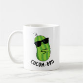 Cucum-bro Funny Veggie Cucumber Pun Kaffeetasse (Links)