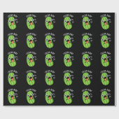 Cucum burp Funny Cucumber Pun Dark BG Geschenkpapier (Flach)
