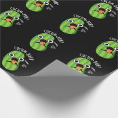 Cucum burp Funny Cucumber Pun Dark BG Geschenkpapier (Ecke)