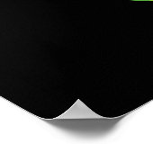 Cucum burp Funny Cucumber Pun Dark BG Poster (Ecke)