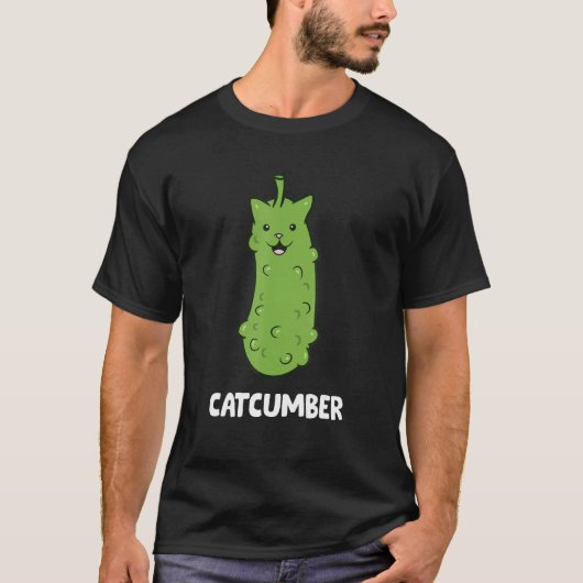 Cucumber Cat Funny Cat Cucumber CatcNummer T-Shirt (Vorderseite)