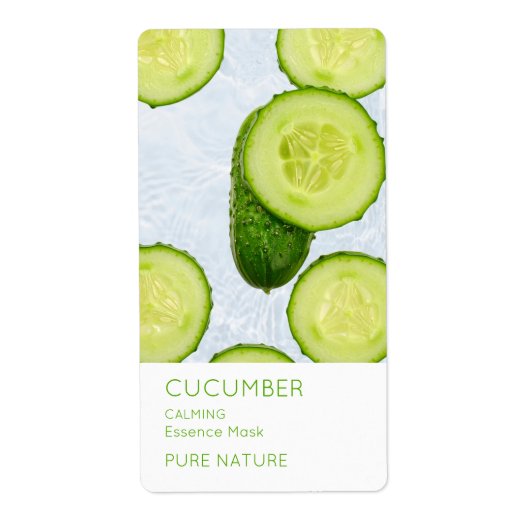Cucumber Facial Mask Label (Vorne)