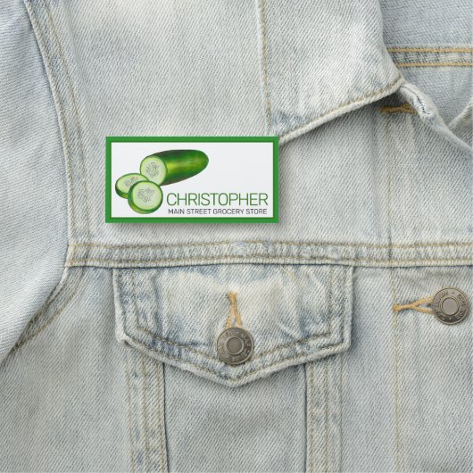 Cucumber Frische Grüne Sommer Gemüse Veggie Veg Namensschild (Beispiel)