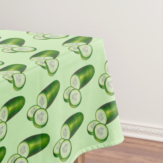 Cucumber Frische Grüne Sommer Gemüse Veggie Veg Tischdecke (Beispiel)
