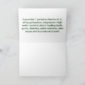 Cucumber greeting card karte (Innenseite)