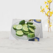 Cucumber greeting card karte (Gelbe Blume)