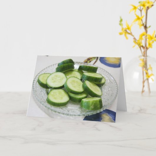 Cucumber greeting card karte (Gelbe Blume)