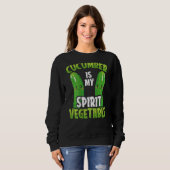 Cucumber Is My Spirit Vegetable Backprint Vegetabl Sweatshirt (Vorne ganz)
