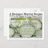 Cucumber Martini Rezept Postkarte (Vorne/Hinten)
