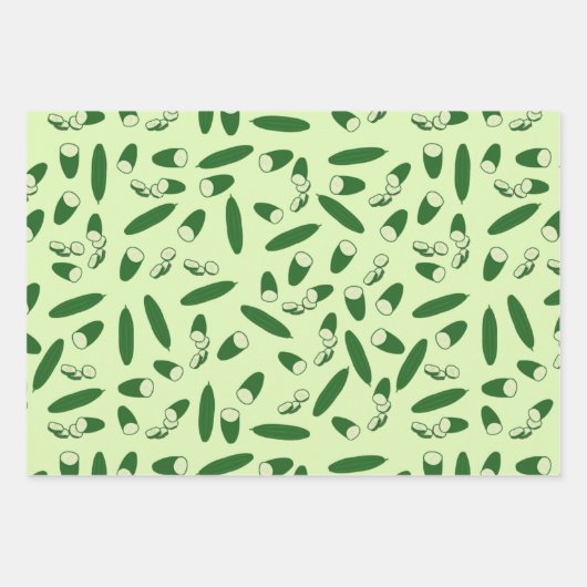 Cucumber Muster Geschenkpapier Set (Vorderseite)