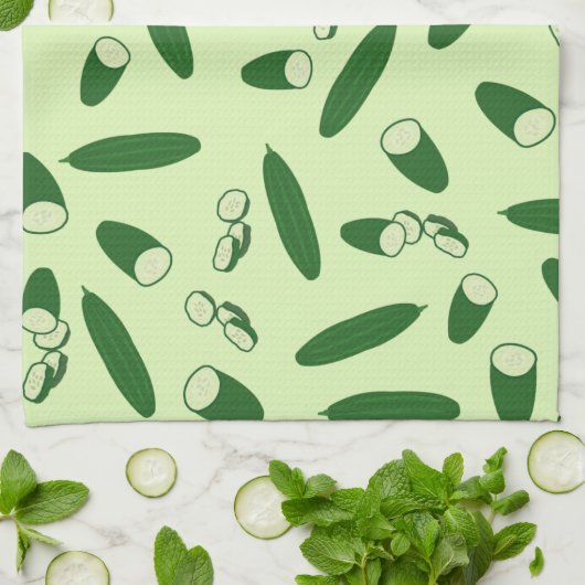 Cucumber Muster Geschirrtuch (Gefaltet)