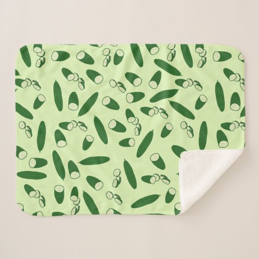 Cucumber Muster Sherpadecke (Vorderseite (Horizontal))