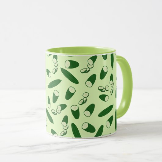 Cucumber Muster Tasse (VorderseiteRechts)