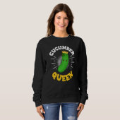 Cucumber Queen Fruit Vegetable Mother's Day Garden Sweatshirt (Vorne ganz)