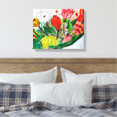 Cucumber Stretched Canvas Print Leinwanddruck (Insitu (Schlafzimmer))