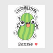 Cucumberzerk Funny Berzerk Cucumber Pub Aufkleber (Blatt)