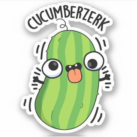 Cucumberzerk Funny Berzerk Cucumber Pub Aufkleber (Vorderseite)