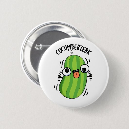 Cucumberzerk Funny Berzerk Cucumber Pub Button (Vorne & Hinten)