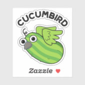 Cucumbird Funny Veggie Cucumber Pun Aufkleber (Blatt)