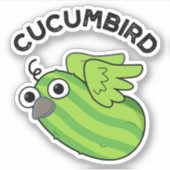Cucumbird Funny Veggie Cucumber Pun Aufkleber (Vorderseite)